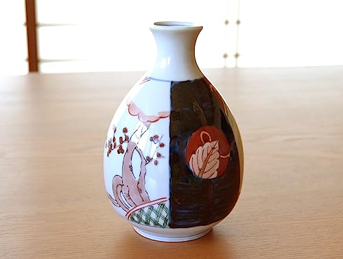 Arita-ware Sake Set with Tokkuri Bottle and Cups - Japanese Porcelain, Gift Boxed