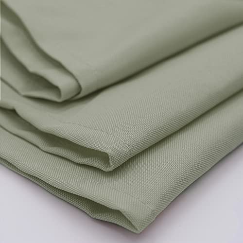Sage Green Cloth Napkins 20 x 20 Inch - Washable Polyester Set of 10