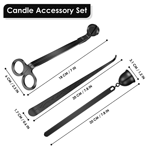 3 in 1 Candle Accessory Set - Wick Trimmer, Dipper, Snuffer