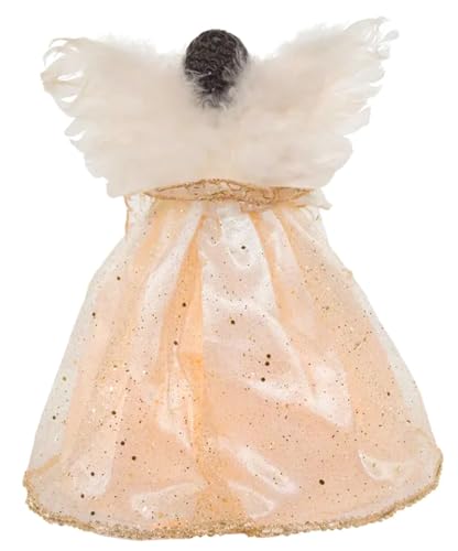 The Bridge Collection African-American Angel Tree Topper, 12" Gold Christmas