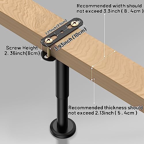 Adjustable Bed Support Legs 7.08-12.6 Inch - Heavy Duty Metal (4 Pack)