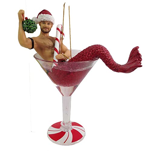 December Diamonds Merman Christmas Ornament with Glitter Finish
