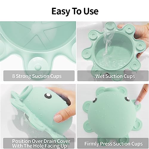 Silicone Bathtub Overflow Drain Cover, Octopus Bath Water Stopper