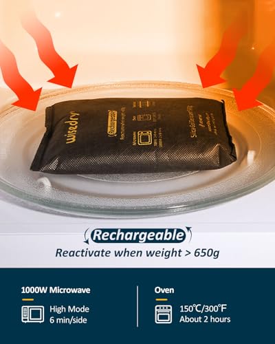 Rechargeable Silica Gel Car Dehumidifier 500g 2-Pack Moisture Absorber