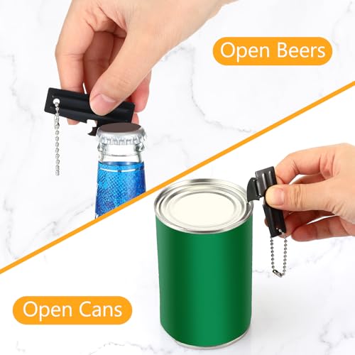 Tarpop P51 Can Opener Keychain 100 Pieces Stainless Steel Black – Mini Survival Tool