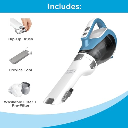 Black+Decker Dustbuster AdvancedClean Cordless Handheld Vacuum for Home and Car