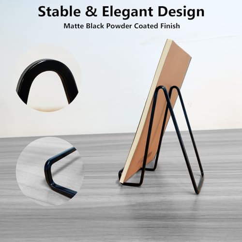 6-Inch Metal Plate Stands for Display – Set of 3 Decorative Iron Easels