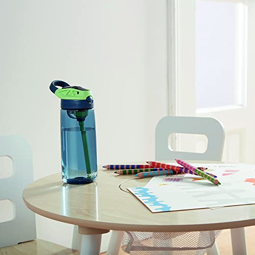 Kids Spill-Proof Water Bottle with Pop-Up Straw and Easy-Clean Lid