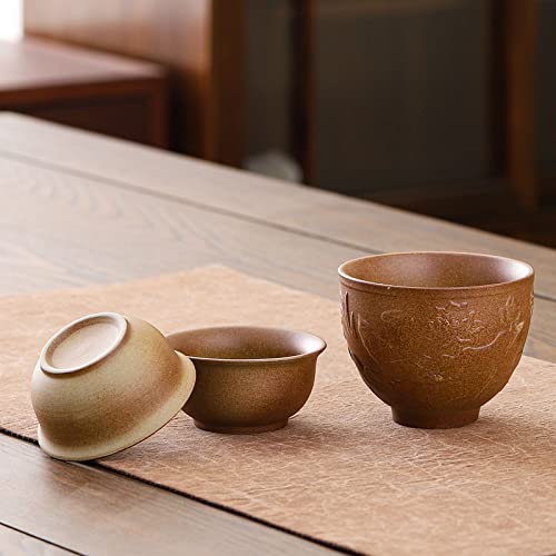 Lifting Beam Coarse Pottery Tea Set with Teapot Stove & Cups Gift Box