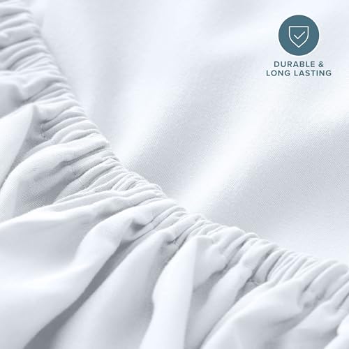 Bare Home Ultra-Soft Microfiber King Fitted Sheet - Deep Pocket, White