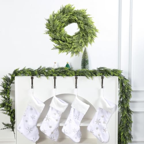 JoyofXmas Real Touch 9FT Green Garland - Realistic Bendable Artificial Christmas Garland