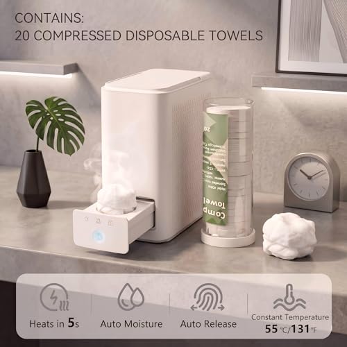 Automatic Hot Towel Dispenser, 5s Instant Heating Facial Towel Warmer