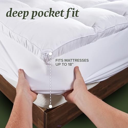 Queen Size Mattress Pad & Protector - Extra Padded Quilted Topper