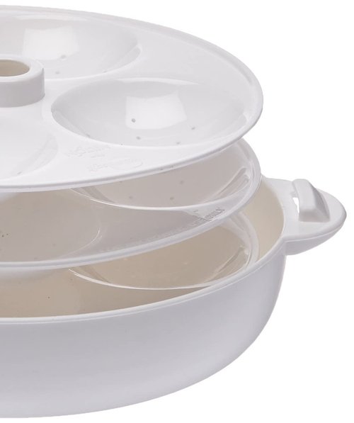 Milton Microwave Idli Maker and Steamer, Makes 12 Idlis, White