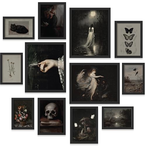 97 Decor Dark Academia Wall Art, 12pcs Gothic Prints for Room Decor