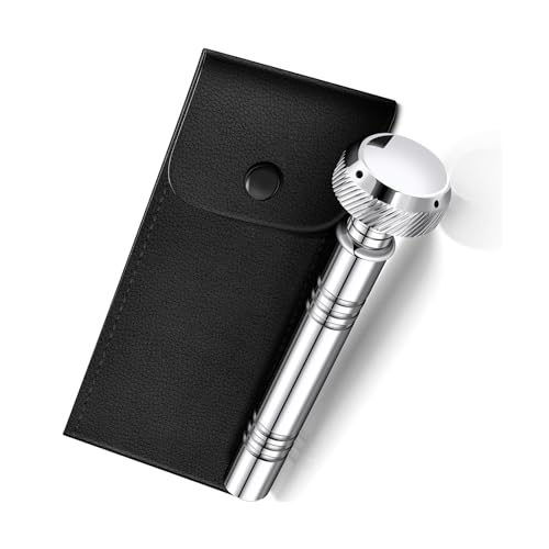 Portable Metal Holy Water Aspergillum Sprinkler with Leather Case for Ceremonies