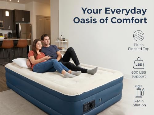 Twin Air Mattress with Built-In Pump - 18" Raised Inflatable Guest Bed