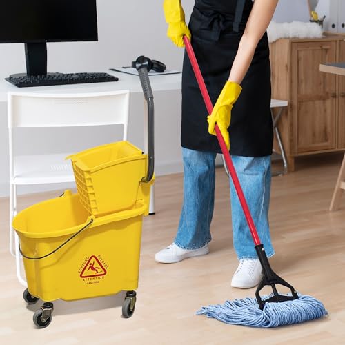 Heavy Duty Commercial Mop Head Refills - Blue Cotton Looped End (Pack of 3)