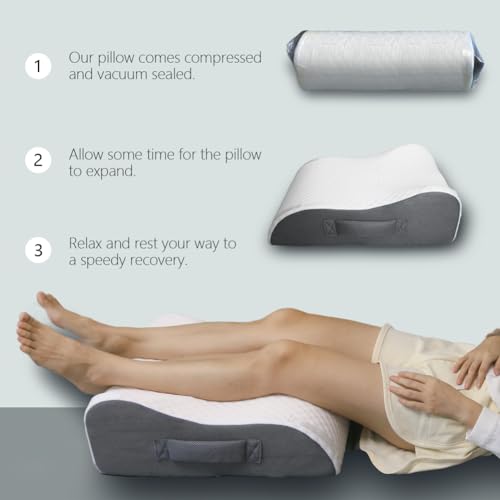 Leg Elevation Pillow - Memory Foam Knee & Ankle Support for Recovery