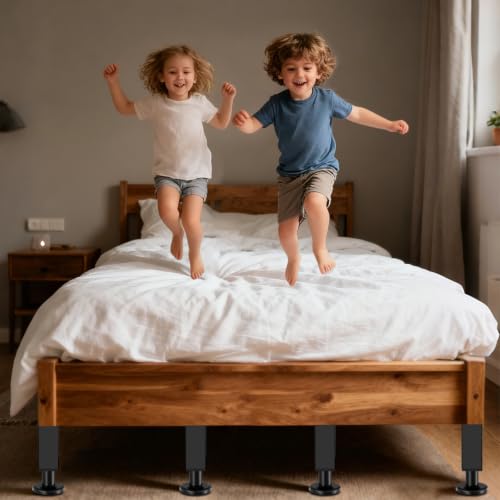 6PCS Adjustable Bed Support Legs, 7.3-11 Inch Heavy Duty Metal Bed Risers