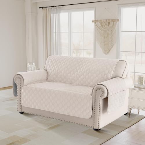 Water-Resistant Loveseat Couch Cover for Dogs - Non-Slip Protection