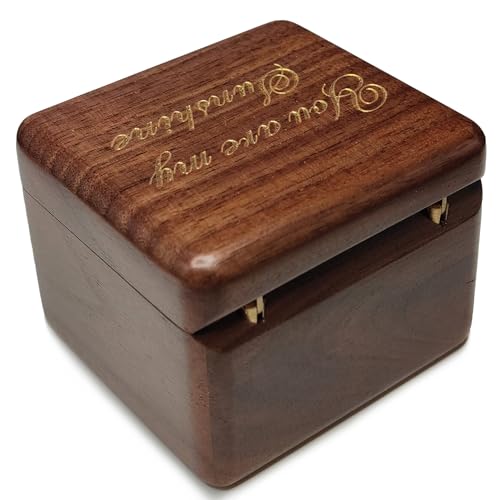 Solid Walnut Wood Music Box - You Are My Sunshine with Photo Frame