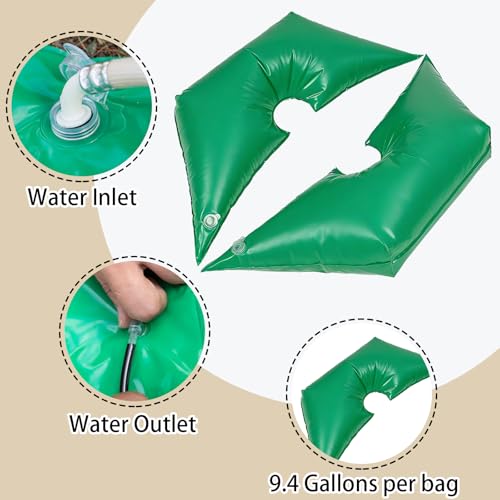 19 Gallon Slow Release Tree Watering Bag - Deep Root Drip Irrigation Ring