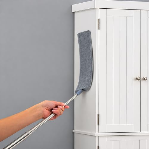 Retractable Gap Duster with 30-100" Extension Pole & 3 Microfiber Cloths