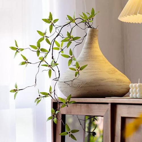 43.3-Inch Artificial Greenery Branches for Vase - 2 Piece Faux Stem Set
