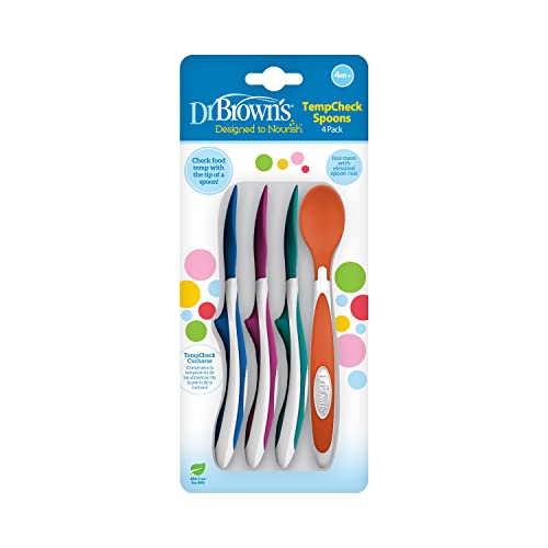 Temperature Sensing Baby Feeding Spoons Soft Silicone 4-Pack