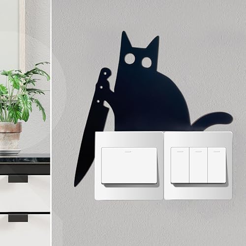 Black Cat Door Corner Topper Wooden Halloween Home Decor 10x10 Inch