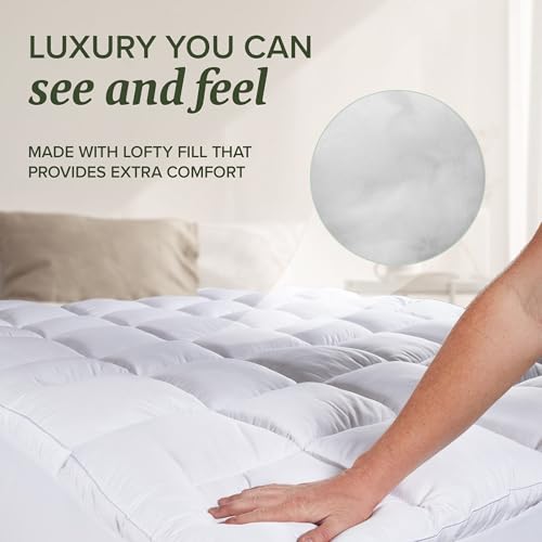 Queen Size Mattress Pad & Protector - Extra Padded Quilted Topper