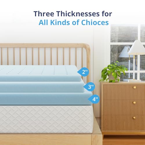 EGOHOME 2 Inch Queen Memory Foam Mattress Topper - Cooling Gel Infused