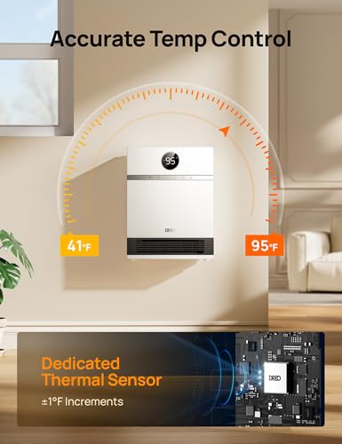 Smart Electric Wall Heater for Indoor Use with App and Remote