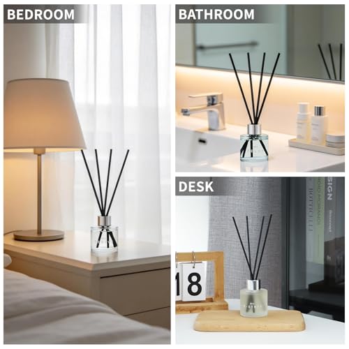 3 Pack Reed Diffuser Set with Lavender Jasmine and Lemongrass Scents
