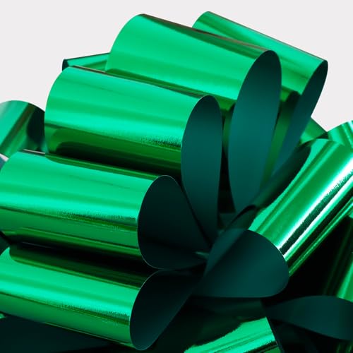 12 Inch Green Large Pull Bow - Giant Gift Wrap Decoration & Party Accessory