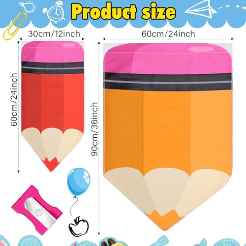 8 Pcs Colorful Pencil Classroom Curtains, 24 x 12 Inch Velvet Window Drapes