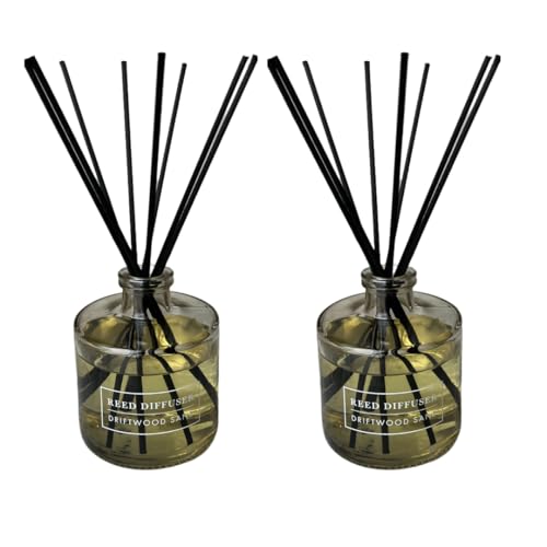 Driftwood Sand Reed Diffuser Set, 6 oz Glass Home Fragrance (Pack of 2)