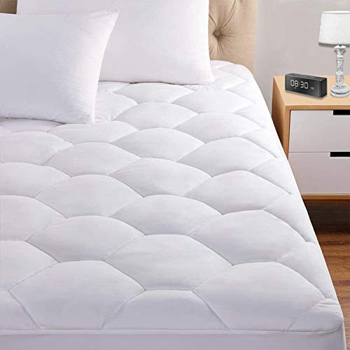 Queen Mattress Pad - Ultra Soft Quilted Fitted Topper Cover, 8-21" Deep Pocket