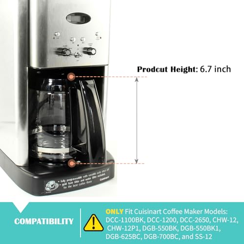 12-Cup Heat-Resistant Borosilicate Glass Coffee Carafe Replacement