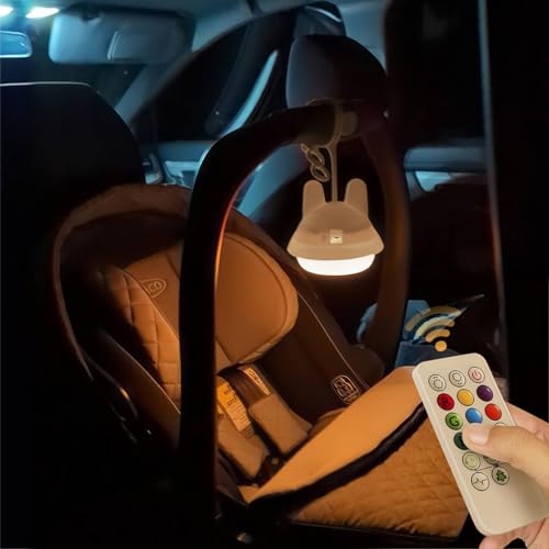 Portable Baby Night Light for Car Seats and Strollers with Remote Control