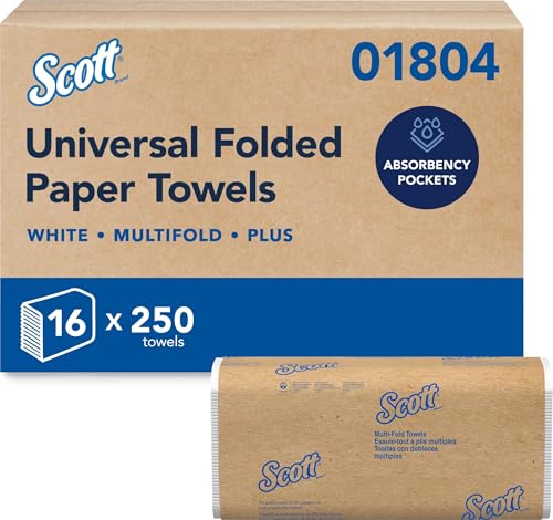 Multifold Commercial Paper Towels, White - 16 Packs (4,000 Sheets)