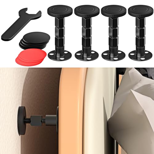 Adjustable Bed Frame Anti-Shake Tool Kit with Wall Pads, 4 Pack (30-105mm)