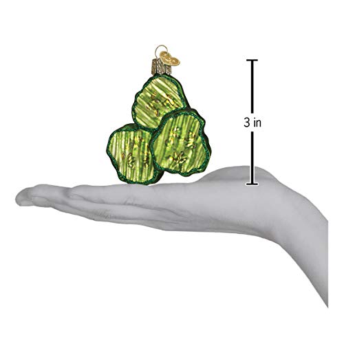 Pickle Chips Glass Christmas Ornament Hand-Painted Holiday Decoration
