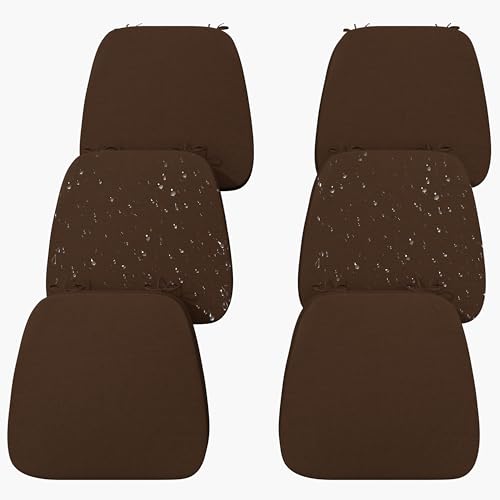 6-Pack Waterproof Dining Chair Cushions, 17x16 Inch Thick Foam Seat Pads