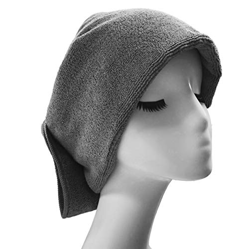 POLYTE Dark Gray Microfiber Hair Salon Towel 20x40in, Quick Dry, 2 Pack