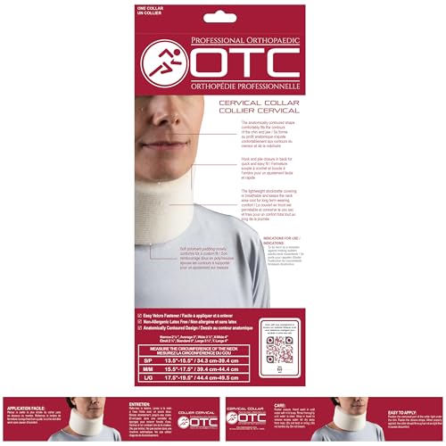 Cervical Collar Neck Support Brace - Soft Foam, Narrow 2.5" Depth, Medium