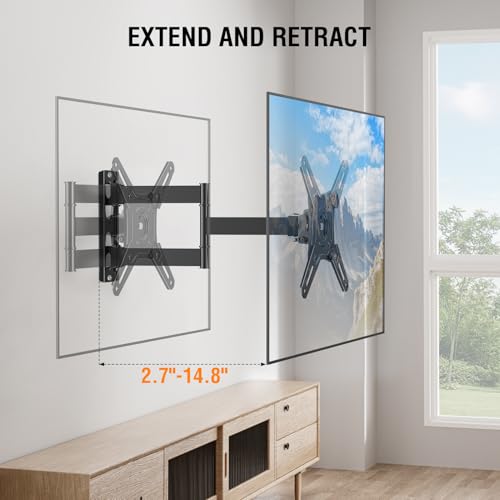 Full Motion TV Wall Mount Bracket for 14-42 Inch Screens, Swivel & Tilt