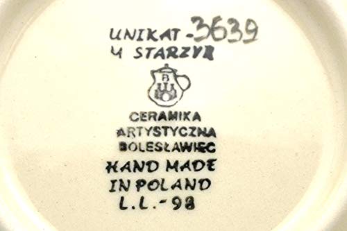Polish Pottery 16 oz Bistro Unikat U3639 Mug – Hand-Painted, Microwave/Dishwasher Safe