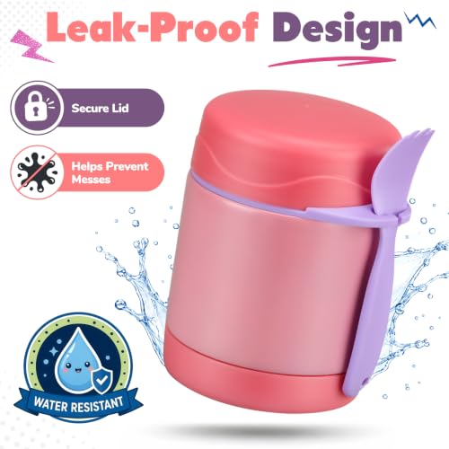 10oz Insulated Food Jar for Hot Food, Leak Proof Stainless Steel Soup Thermo